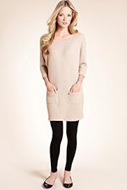 Autograph Batwing Sleeve Ribbed Knitted Tunic with Wool