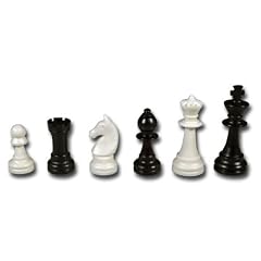 Schachfiguren, Kunststoff, KH 96 mm, Staunton Design, gewichtet, im Polybeutelbeutel