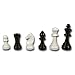 Schachfiguren, Kunststoff, KH 96 mm, Staunton Design, gewichtet, im Polybeutelbeutel