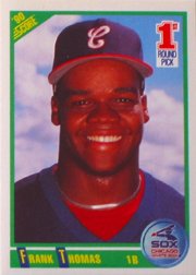1990 Score Frank Thomas Rookie Baseball Card #663 - Shipped In Protective Display Case!