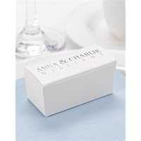 Hortense B. Hewitt Wedding Accessories Truffle Favor Boxes, 25-Pack, White