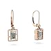 14k Rose Gold Emerald-cut Genuine Green Amethyst title=