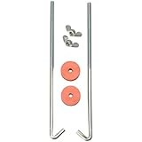 Road Power 966-10 General Motors J Hook Battery Hold down bolts, 2-Pack, Chrome, 10-Inch