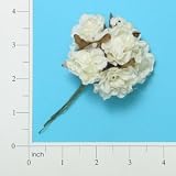 Fabric Bridal Flowers Pk/6- Ivory