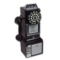 1950'S Style American Wall Pay Phone - Black Retro Telephone