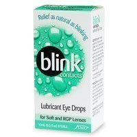 Buy Blink Contacts Lubricant Eye Drops For Soft And RGP Lenses - 0.3 oz (10 ml) (2 Bottles) by Blink now!