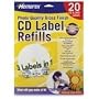 20-labels White Photo Gloss CD Labels 1440dpi for Inkjets