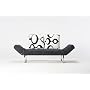 Urban Living Las Vegas Futon Frame, Black and chrome finish frame