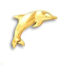 14k Gold Dolphin Pin by The Magic Zoo