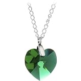 Austrian Crystal Heart May Birthstone Necklace