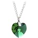 Austrian Crystal Heart May Birthstone Necklace