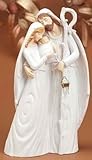 Pack of 4 Winter's Beauty White Holy Family Christmas Figures 9