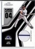 2004 Playoff Prestige Players Collection Jersey #50 Larry Walker Home - Colorado Rockies (Piece of Authentic Game-Worn Jersey) (Baseball Cards)