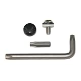 HARLEY FENDER SEAT SECURITY SCREW, BLACK GLOSS CAP,TOOL AND BIT by Brukus Motorcycle Parts LLC
