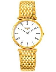Longines La Grande Classique White Dial Yellow Gold Plated Ladies Watch L4.709.2.11.8