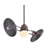 Minka Aire Ceiling Fans F602BNCH Gyro Dual Fan - Brushed Nickel Modern Indoor Fan 42