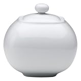 Denby White Squares Covered Sugar Bowl 400g