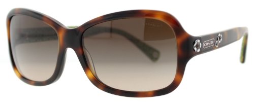 Coach HC8016 5031/ 13 L008 Ciara Tortoise Plastic Sunglasses with Lime Green Interior On Sale