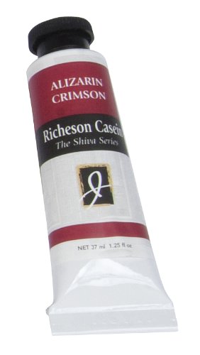Jack Richeson Artist Casein Colors, 37-Milileter, Alizarin Crimson