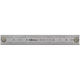 Mitutoyo 182-172, Magnetic Steel Rule, 6" (4R), (1/8, 1/16, 1/32, 1/64")