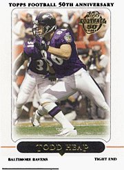 2005 Topps # 219 Todd Heap Baltimore Ravens Football Card