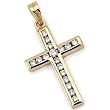 14kt Yellow Gold Righteous Cross Diamond Pendant