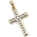 0.25Ct.T.W. Sparkling Round Cut Diamonds, 14K Yellow Gold. Diamond Cross Pendant