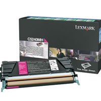 Lexmark C5240MH High yield return program laser toner for lexmark c524/c532/c534, 5k yld,magenta