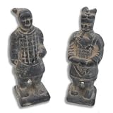 PKG (4) Mini Terra Cotta Chinese Army Warrior FIGURES 2-1/2 Tall.