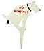 Funny NO DUMPING Cast Iron Yard Stake Dog Sign