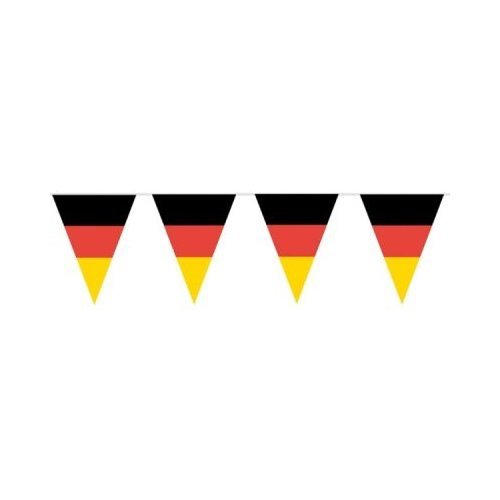 Fahnen Girlande Wimpel Kette in Deutschlandsfarben Deutschland Fußball EM 2012 10 Meter