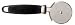 Pedrini Black & Satin Pizza Cutter, Stainless Steel Wheel