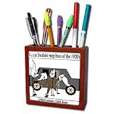 Londons Times Funny Society Cartoons - Vinnie Swabini Mop Boss - Tile Pen Holders-5 inch tile pen holder