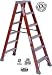 Louisville Advent FM1503 3-ft Extra Heavy Duty Fiberglass Twin Front Step Ladder 300 lbs rated