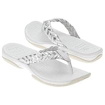 Sperry Top-Sider Women's Woven Thong Sandal,White/Silver,7 M