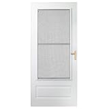 UPC 034778265262 product image for Modern Cross 72 In. X 80 In. White Right-Hand Surface Mount Aluminum Security Do | upcitemdb.com