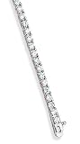 Clear CZ prong set tennis bracelet Solid Sterling Silver 7 1/4" Bracelet