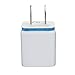 eBerry Dual USB Wall Charger,12 Watt for Apple and Android Devices (Blue)