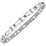 Zoppini Men's Stainless Steel and 18K Gold Link Bracelet