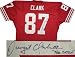 Dwight Clark Autographed/Hand Signed San Francisco 49ers Authentic TB Mitchell&Ness Red Jersey ''The