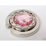 Gadgets™ Pink Crystal Diamond Folding Purse Hanger, Purse Hook, Handbag Hook, Handbag Hanger