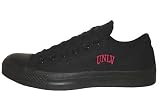 Converse Chuck Taylor All Star Lo Top Black Monochrome University of Nevada Las Vegas (UNLV) Logo Canvas