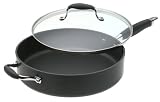Anolon Advanced 12-Inch, 5-Quart Covered Saute Pan with Helper Handle