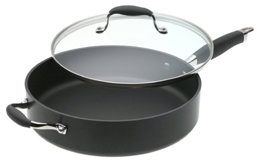 Anolon Advanced 12-Inch, 5-Quart Covered Saute Pan with Helper Handle