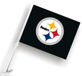 Pittsburgh Steelers 11x18 Double Sided Car Flag - Set of 2