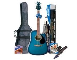 Ashton SPD25CEQCSB Elektro Akustik Gitarre mit eingebauten Tuner und Zubeh&ouml;r Kirsche platzen