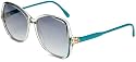 Gucci Turquoise Square Shape Women's Sunglasses