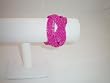 Bracelet Cuff Beads Pink