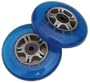 2 Blue Wheels W/Abec 7 Bearings for RAZOR SCOOTER 100mm