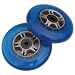 2 Blue Wheels W/Abec 7 Bearings for RAZOR SCOOTER 100mm